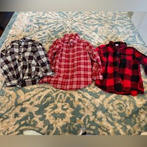 Carter's Red and Black Plaid Toddler Shirt Set